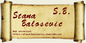 Stana Balošević vizit kartica